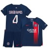 Conjunto (Camiseta+Pantalón Corto) Paris Saint-Germain 2023-24 Sergio Ramos 4 Primera Equipación - Niño